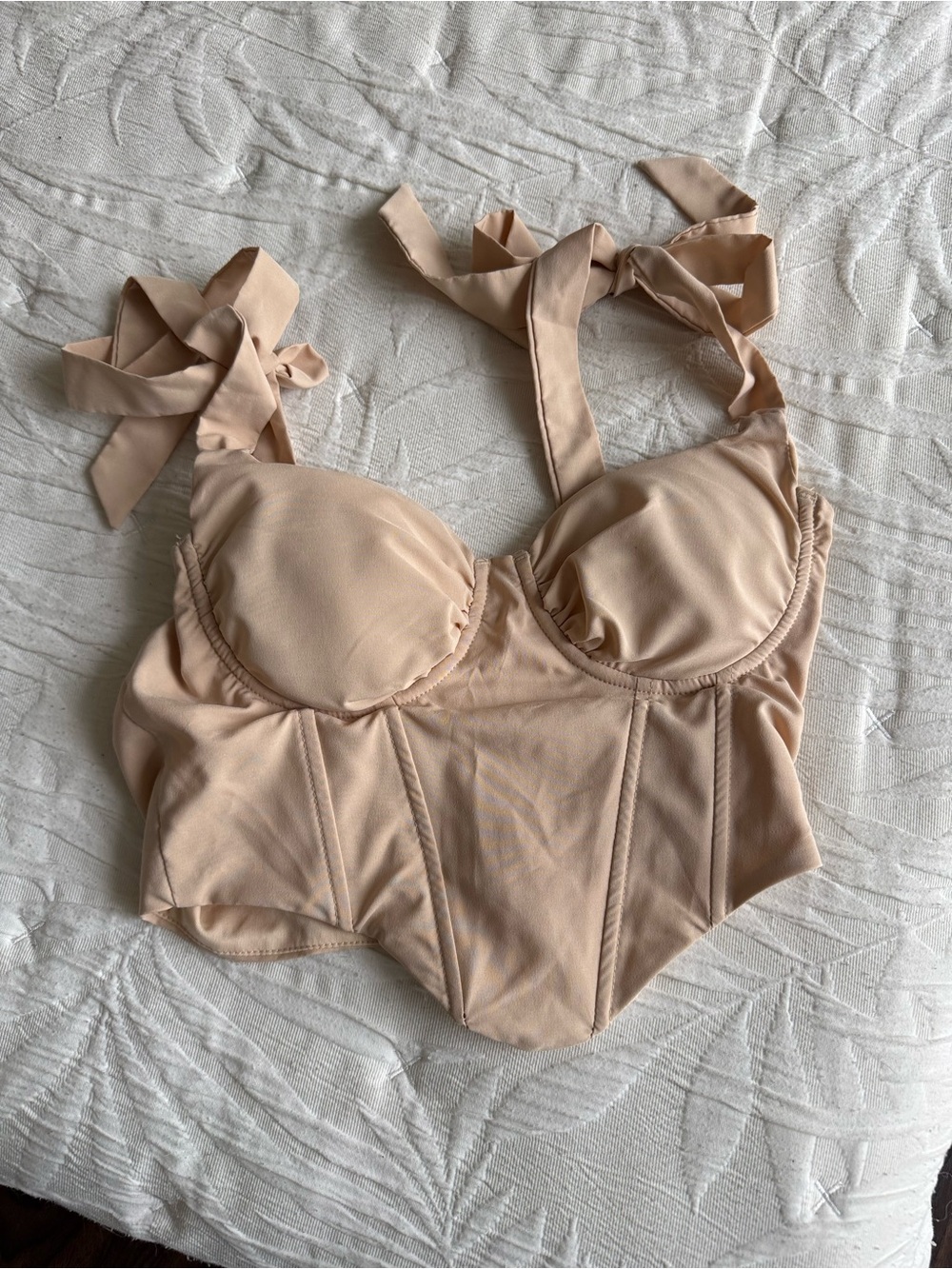 Beige corset top
